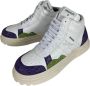 PATRIZIA PEPE 2Z0081 V021 Dames Plateau Sneakers met Strass Leer Wit Paars Groen White Dames - Thumbnail 5