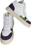 PATRIZIA PEPE 2Z0081 V021 Dames Plateau Sneakers met Strass Leer Wit Paars Groen White Dames - Thumbnail 6