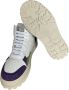 PATRIZIA PEPE 2Z0081 V021 Dames Plateau Sneakers met Strass Leer Wit Paars Groen White Dames - Thumbnail 7