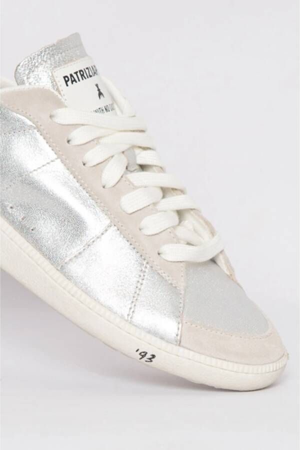 Patrizia Pepe Zilveren Leren Sneakers