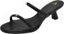Patrizia Pepe Zwarte leren hoge hak sandalen - Thumbnail 2