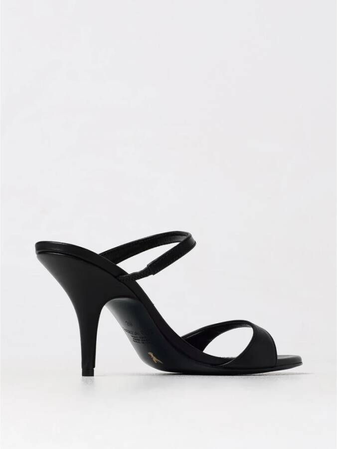 Patrizia Pepe Zwarte leren slingback hakken