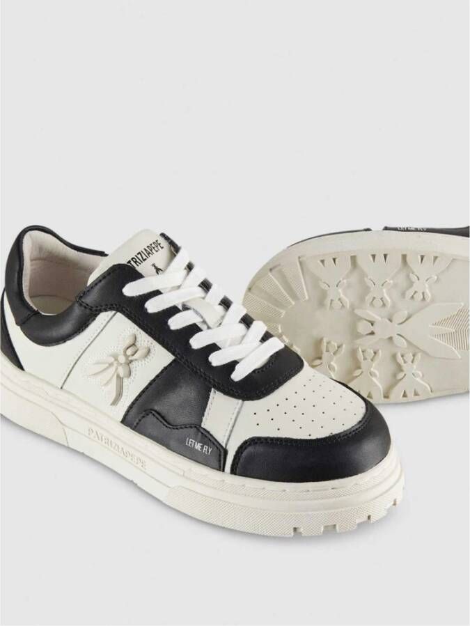 Patrizia Pepe Zwarte leren urban sneakers