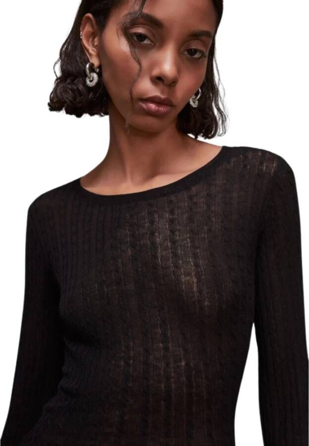 Patrizia Pepe Zwarte Trui Boothals Slim Fit
