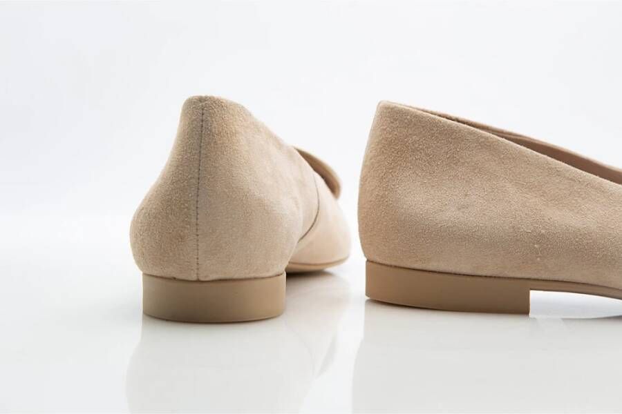 Paul Green Zachte Beige Velvet Ballerina Flats Beige Dames
