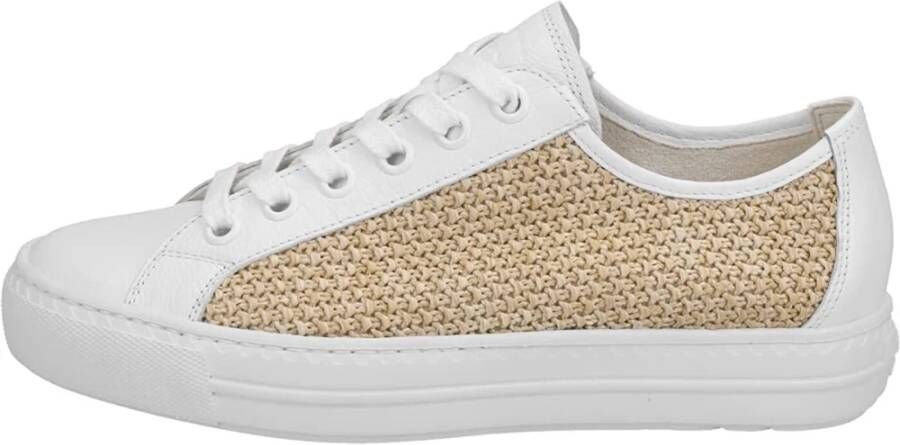 Paul Green Casual witte veterschoenen voor dames