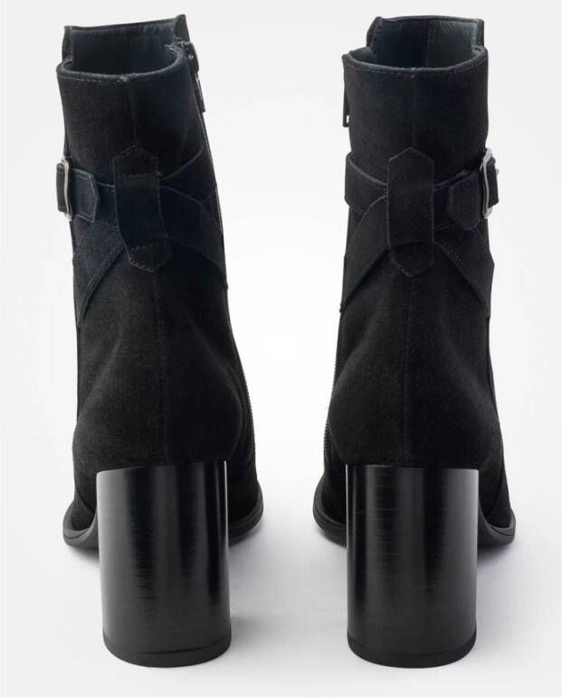 Paul Green Elegante hoge hak enkellaars Black Dames