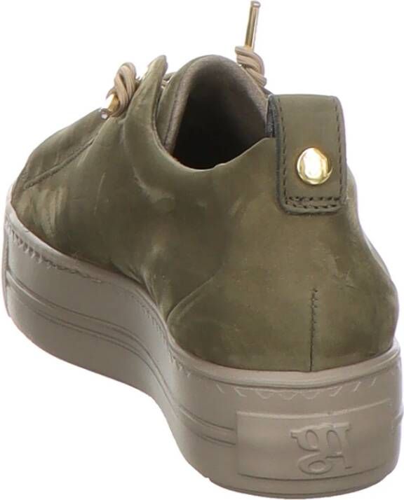 Paul Green Khaki Stijlvolle Sneakers Green Dames
