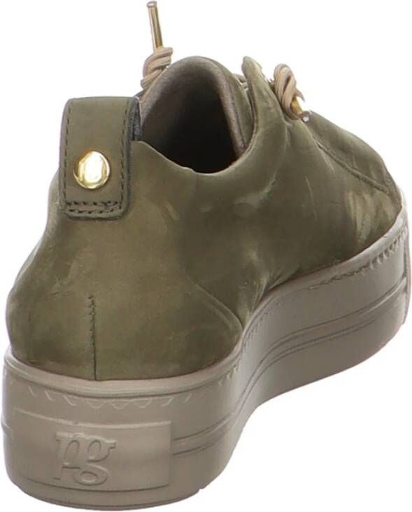 Paul Green Khaki Stijlvolle Sneakers Green Dames