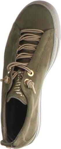 Paul Green Khaki Stijlvolle Sneakers Green Dames