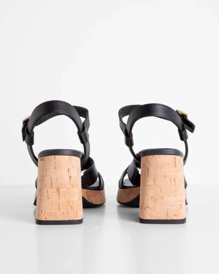 Paul Green Sandalen met hak 6073 Black Dames