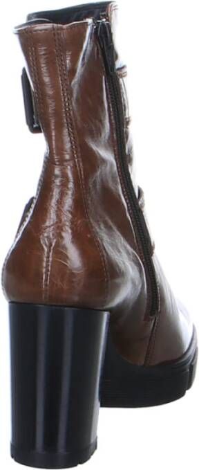 Paul Green Sportieve enkellaars in modderkleur Brown Dames