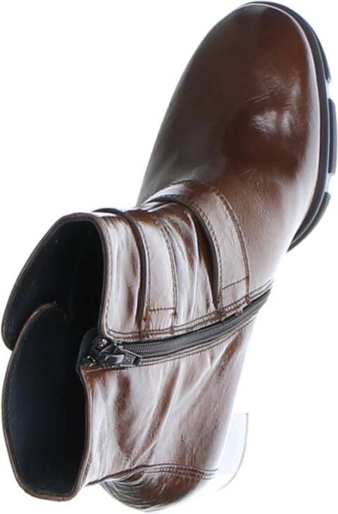 Paul Green Sportieve enkellaars in modderkleur Brown Dames