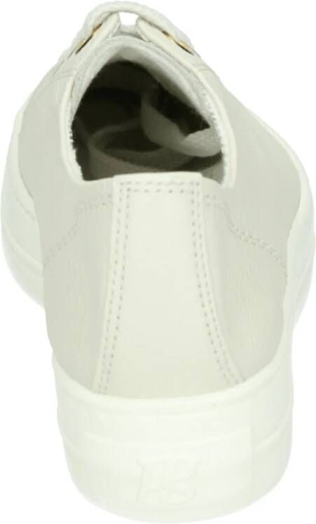 Paul Green Sportieve Lage Beige Leren Schoenen