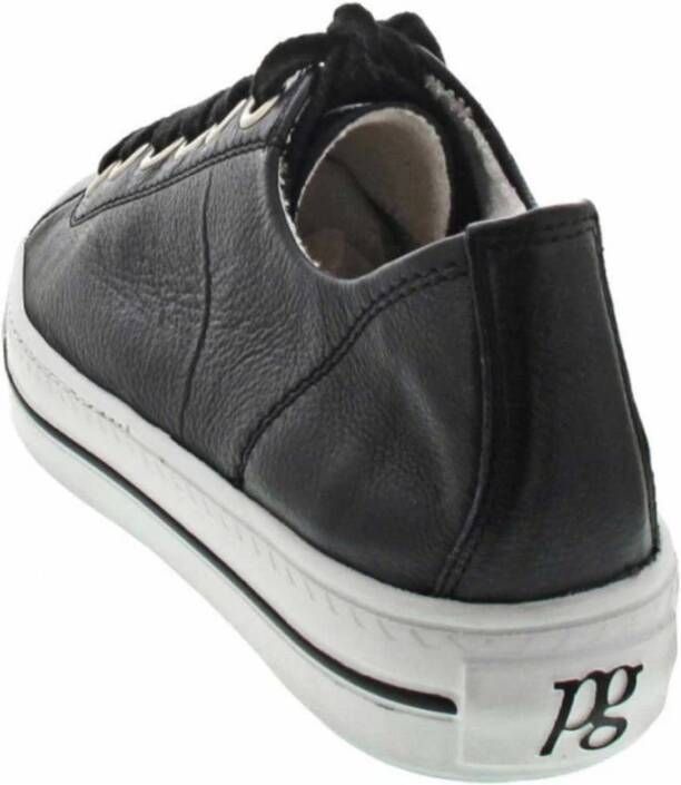 Paul Green Stijlvolle damessneakers van leer Black Dames