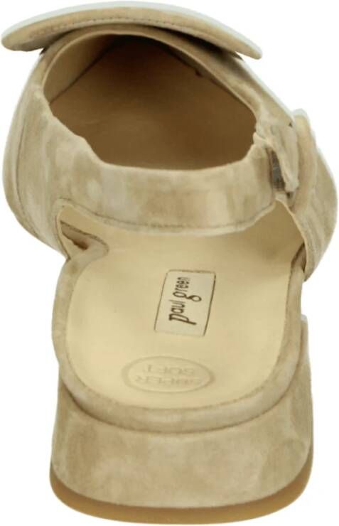 Paul Green Taupe Sling-back Sandaal met Rubberen Zool
