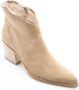 Paul Green Taupe Suede City-Western Enkellaars Beige Dames - Thumbnail 2