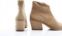 Paul Green Taupe Suede City-Western Enkellaars Beige Dames - Thumbnail 4