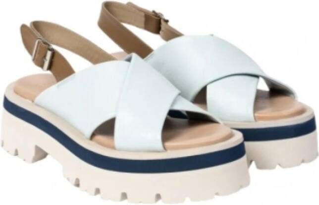 Paul Smith Flat Sandals Blue Dames