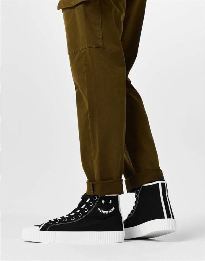 Paul Smith Logo High-Top Canvas Sneakers