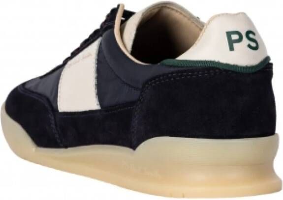 Paul Smith Marineblauwe Suède Sneakers met Witte Streep Multicolor Heren