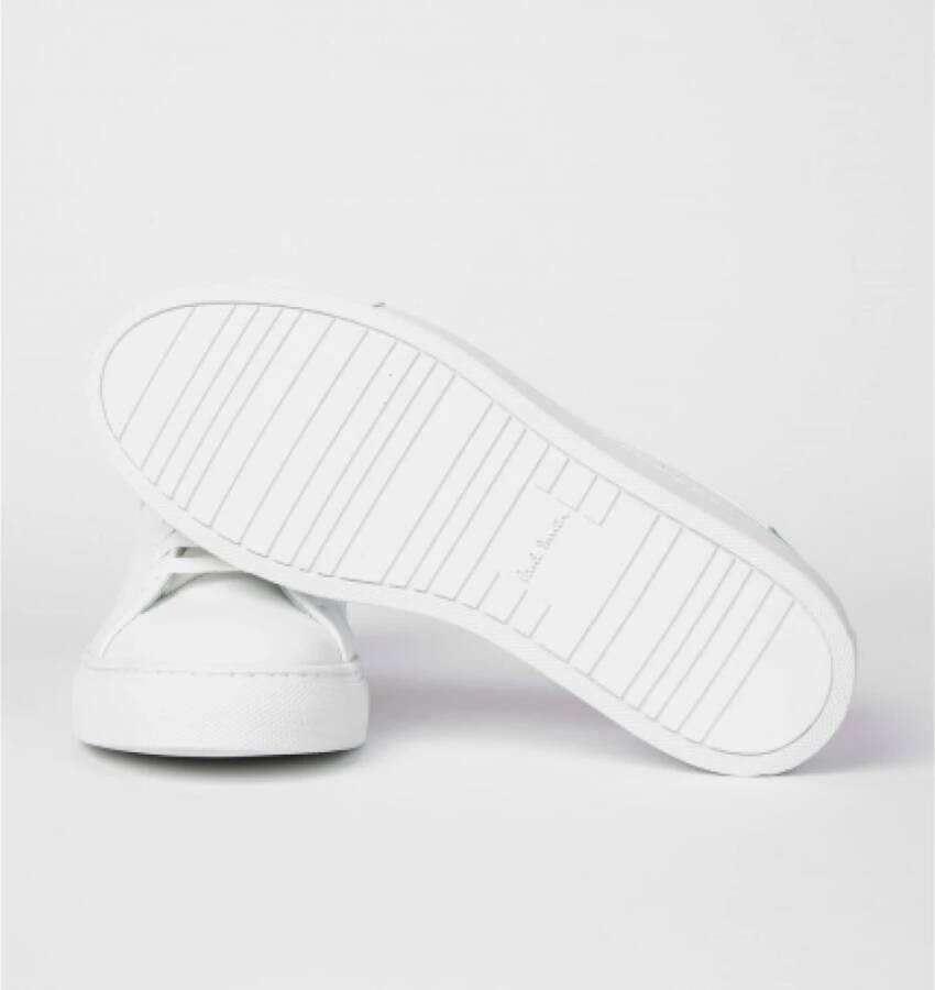 Paul Smith Low-Top Sneakers blanche perforu00E9e logo cuir basso Pau in wit - Foto 4