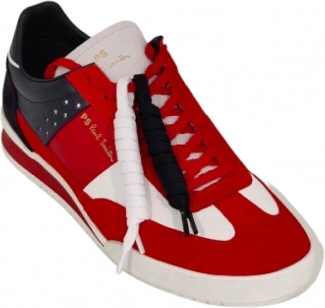Paul Smith USA Vlag Leren Sneakers Olympische Spelen Multicolor Heren
