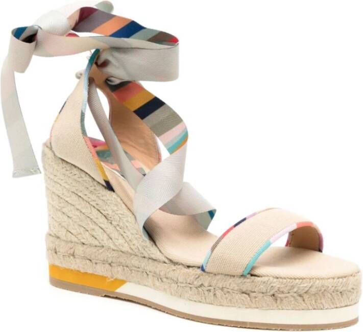 Paul Smith Witte platte schoenen met gesp Multicolor Dames