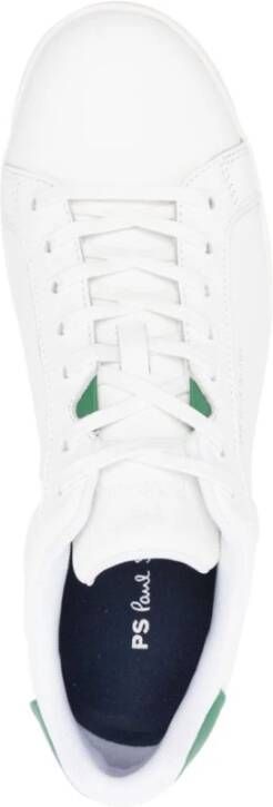 Paul Smith Witte Sneakers met Limoengroene Accenten White Heren