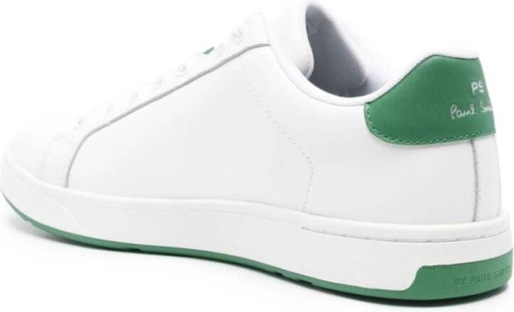 Paul Smith Witte Sneakers met Limoengroene Accenten White Heren