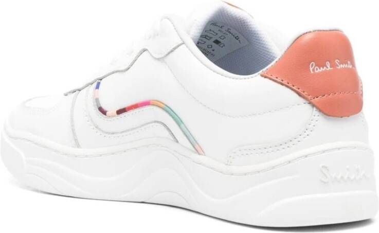 Paul Smith Witte Swirl Band Lage Sneakers Wit Dames