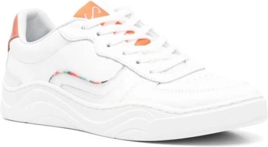 Paul Smith Witte Swirl Band Lage Sneakers Wit Dames