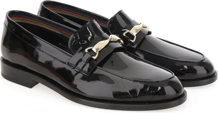 Paul Smith Zwarte Montego Lakleren Loafers Black Heren