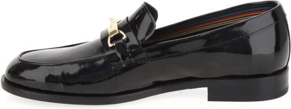 Paul Smith Zwarte Montego Lakleren Loafers Black Heren