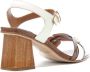 Pedro Miralles Geometrische Enkelband Leren Sandaal Multicolor Dames - Thumbnail 2