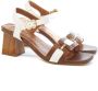 Pedro Miralles Geometrische Enkelband Leren Sandaal Multicolor Dames - Thumbnail 5