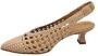 Pedro Miralles Geweven Camel Slingback Hakken - Thumbnail 2