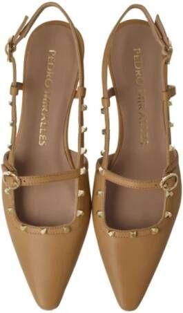 Pedro Miralles Kameel Leren Mary Jane Schoenen met Gespband