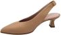 Pedro Miralles Kameel Leren Slingback Hakken - Thumbnail 2