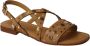 Pedro Miralles Karamel Leren Kruisband Sandaal Beige Dames - Thumbnail 3