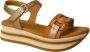 Pedro Miralles Oranje Oker Leren Dames Sandalen Brown Dames - Thumbnail 2