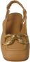 Pedro Miralles Beige Leren Pumps met Gouden Accent Beige Dames - Thumbnail 4