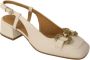 Pedro Miralles Witte Leren Pumps met Gouden Accent White Dames - Thumbnail 4