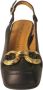 Pedro Miralles Zwarte Leren Pumps met Gouden Detail Black Dames - Thumbnail 5
