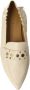 Pedro Miralles Witte leren instapper met stud-detail White Dames - Thumbnail 4