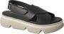 Pedro Miralles Zwarte leren klittenbandsandalen Black Dames - Thumbnail 3