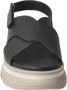 Pedro Miralles Zwarte leren klittenbandsandalen Black Dames - Thumbnail 4