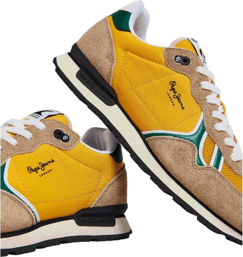 Pepe Jeans Brit Fun Heren Sneakers Yellow Heren