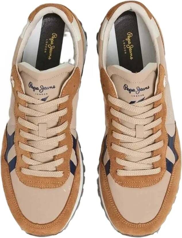Pepe Jeans Brit-On Prints Sneakers Brown Heren
