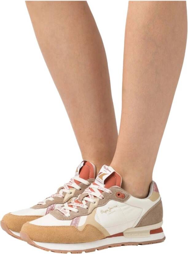 Pepe Jeans Brit Print Lux Sneakers Multicolor Dames